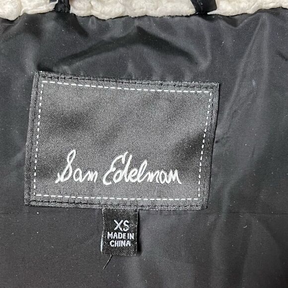 Sam Edelman Black High Fashion Over Sized Down Parka Coat Sz XS - Picture 4 of 6